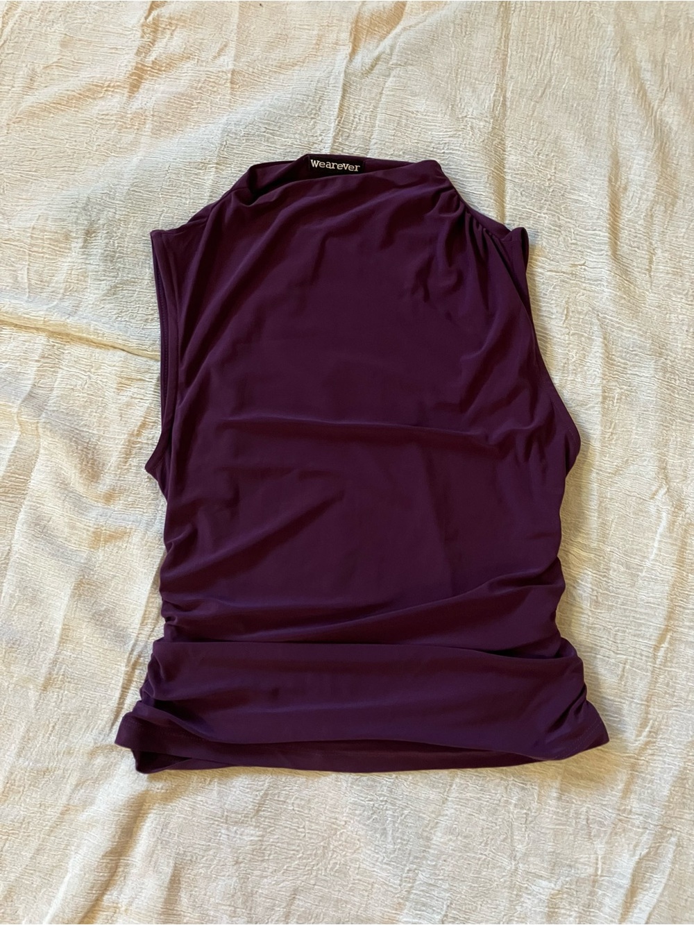 Purple Sleeveless Mock Neck Top